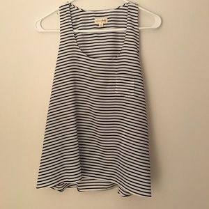 NWT navy and white striped tank